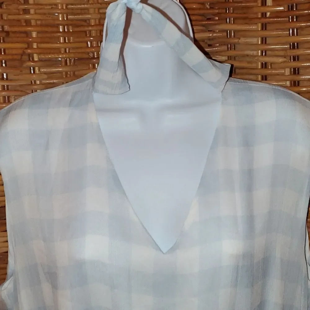 Lauren Ralph Lauren Blue White Checkered Dress 14